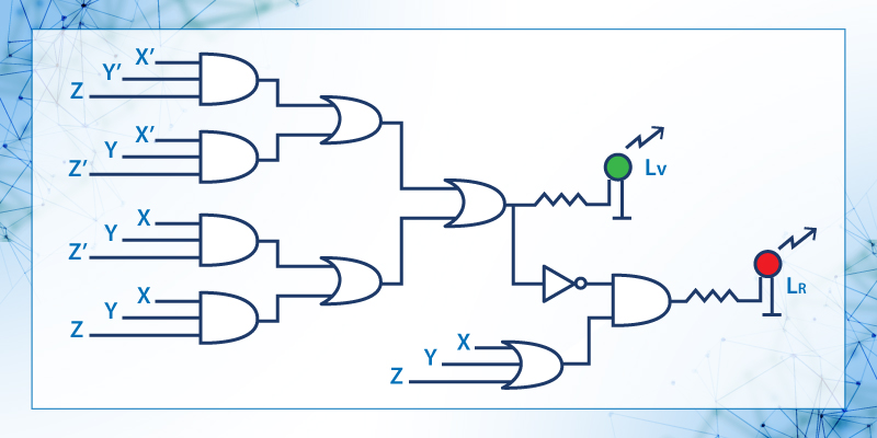 Diagrama lógico digital para LV y LR