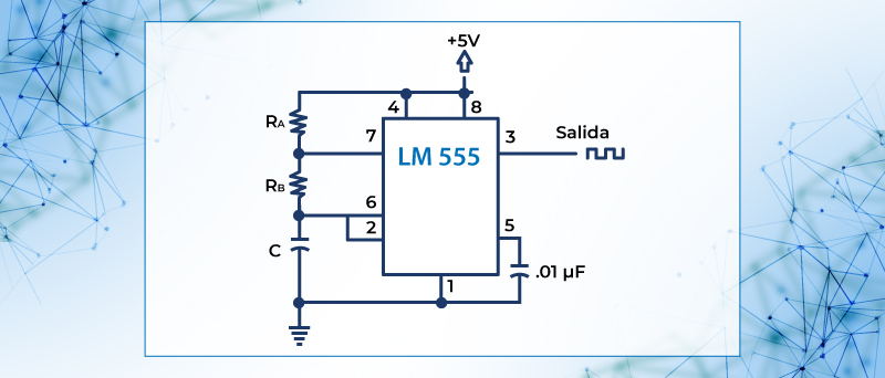 Circuito de reloj empleando CI  LM555.